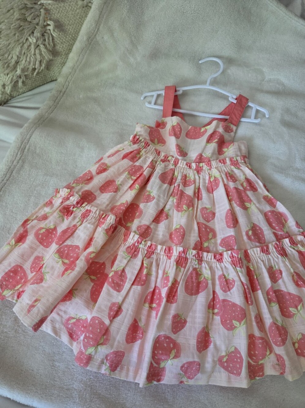 Strawberry Print Sundress - Pink & Red